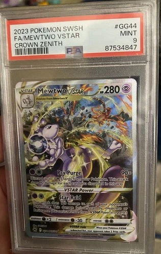 2023 Pokemon SWSH Crown Zenith Mewtwo VSTAR Galarian Gallery #GG44/GG70 PSA 9