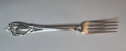 Antique Sterling Silver Monticello 1908 Rogers Lunt Bowlen Dinner Fork  w/Mono