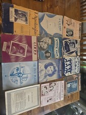 Lot Of 23 Vintage 1940s And 50s Sheet Music For Piano Lot