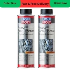 Liqui Moly MoS2 Anti-Friction Engine Treatment | 300 ml | Oil additive Pack of 2
