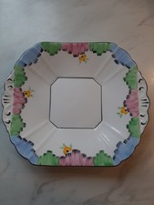 Pretty 1930's  Art Deco  Melba Bone China Sandwich or  Cake Plate