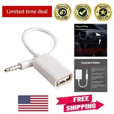 3.5mm Male to USB 2.0 Female Adapter for Car AUX with MP3 Decoder