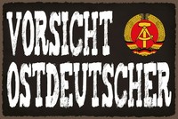 Holzschild 12X18 Cm Vorsicht Ostdeutscher Deko Geschenk Schild