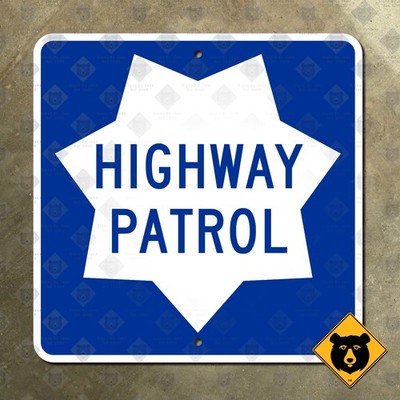 California general services Highway Patrol road sign 16x16