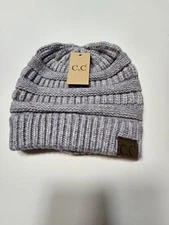 CC Beanie Women's  FLEECE LINED Chunky Soft Stretch Cable Knit Warm Fuzzy Beanie