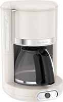 Moulinex FG381 Soleil Weiß Glas Kaffeemaschine 1,2 Liter 15 Tassen