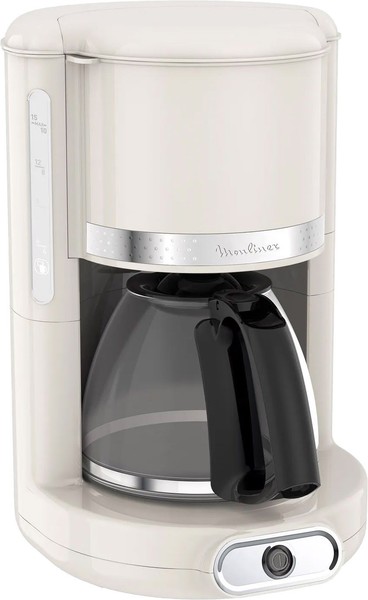 Moulinex FG381 Soleil Weiß Glas Kaffeemaschine 1,2 Liter 15 Tassen-image
