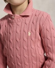 Polo Ralph Lauren Little Boys Cable-Knit Cotton Sweater Desert Rose Sz 7