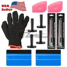 Premium Car Wrap Vinyl Tools Kit Scratchfree Squeegee Razor Gloves Magnets 04