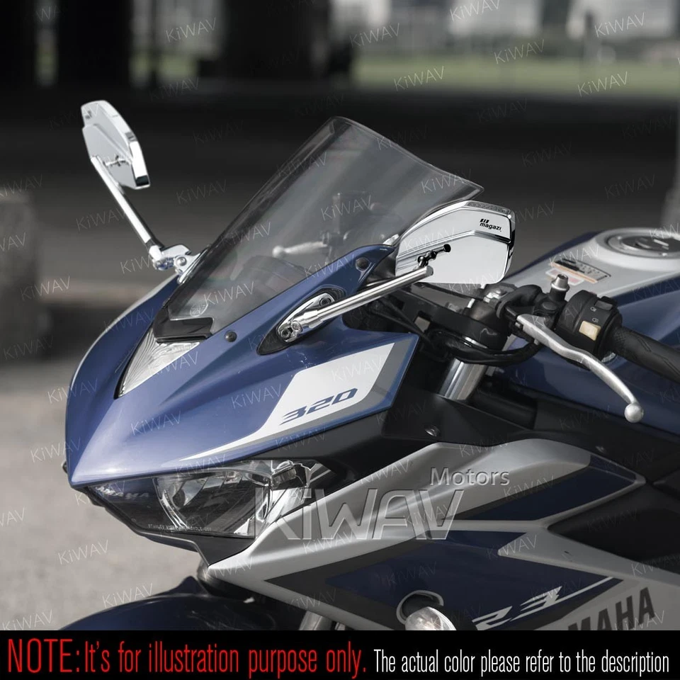 Fairing Mirrors aspheric chrome CLEAVER black base fits Ducati 1199 Panigale 14' — 第 3/4 张图片