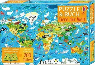 Puzzle Und Buch. Tiere Der Welt (Puzzle-und-Buch-Reihe) Buch Usborne Publishing