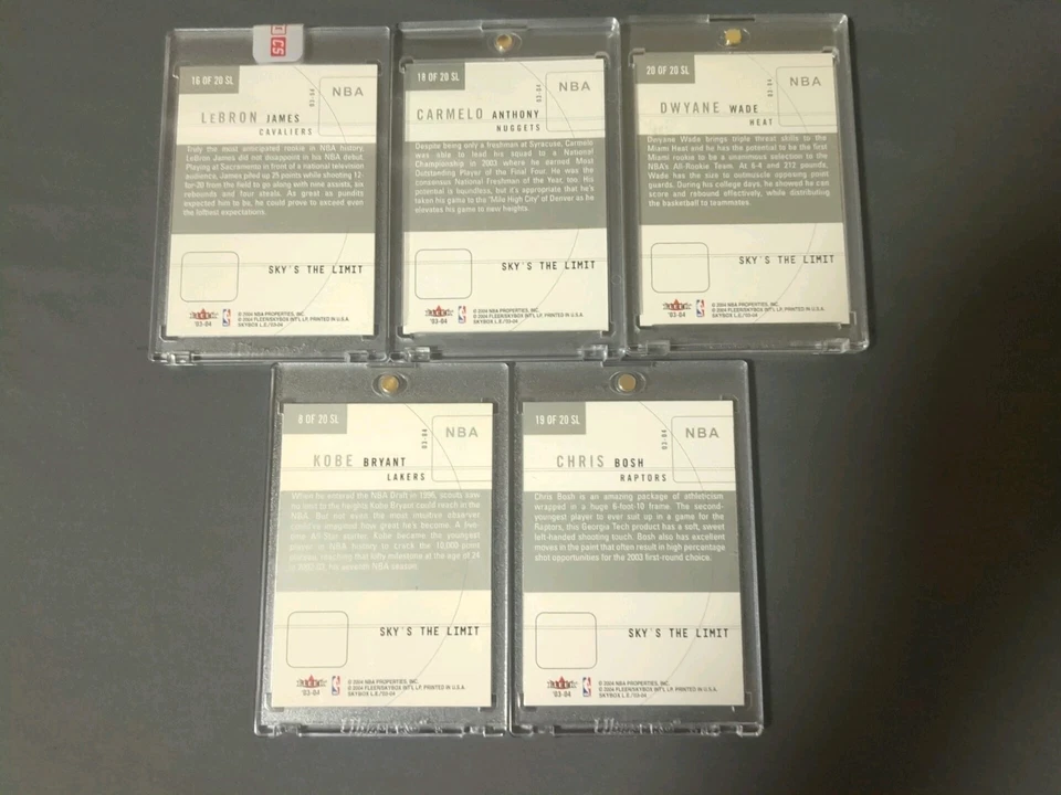 2003-04 Skys The Limit Леброн Джеймс/Брайант/Энтони/Уэйд/Бош - Изображение 2 из 2
