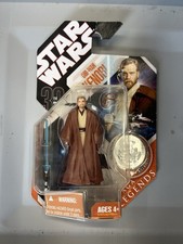Star Wars Saga Legends 30th Anniversary 2007 Obi-Wan Kenobi Figure w Coin -