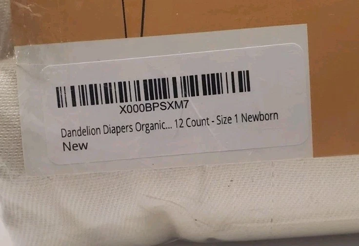 NUEVO EN PAQUETE Pañales de tela preplegados de diente de león talla 1 recién nacido paquete de 12 textiles orgánicos Foto 2 de 3