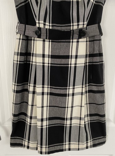 NEW GORGEOUS HOBBS BLACK & IVORY CHECK BUSINESS DRESS SIZE 12 - Picture 6 of 18