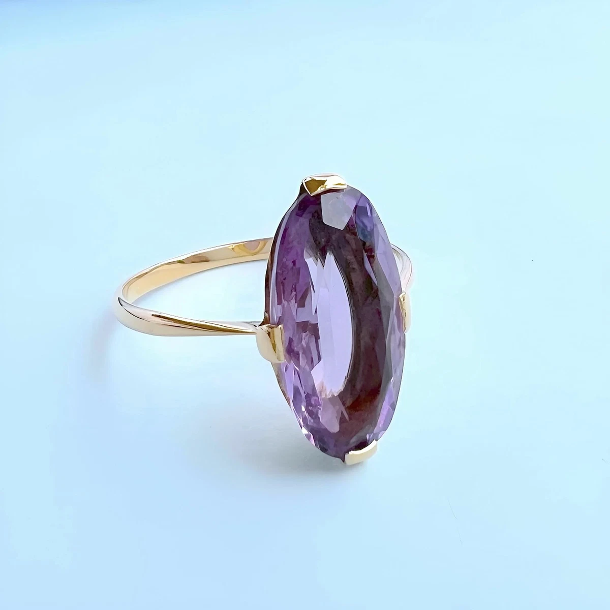 Bague en argent et Améthyste verte-7248KR | Bijouterie