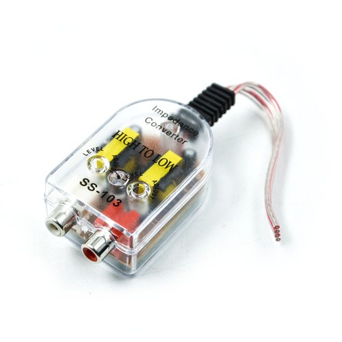 Adjustable 2 RCA Line Convertor Low to High Impedance Amplifier Adaptor - Picture 2 of 5
