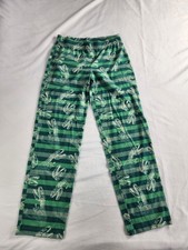 Cat  Jack Pajama Pants XL 16 Boys Green Dinosaur Print Striped Sleepwear