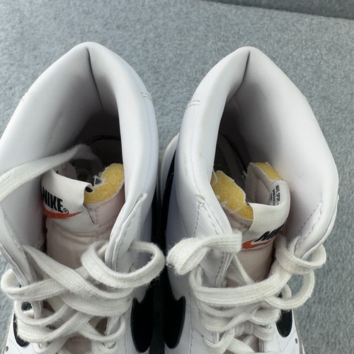 Nike Blazer Mid ’77 Vintage White Black Leather High Top Sneakers Men’s Size 9.5 - Picture 8 of 15