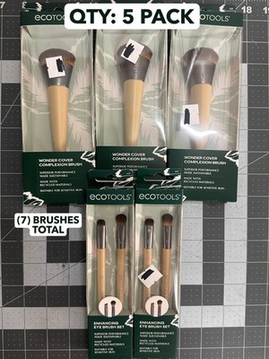 5-PACK LOT ECOTOOLS Fluffy Makeup Powder Bamboo Handle 1600 Enhancing Eye 1217