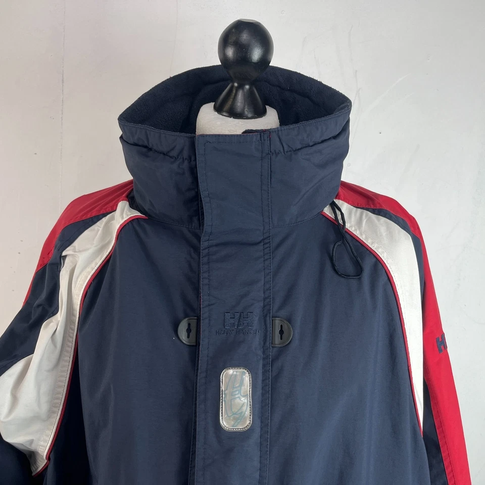 Mens Helly Hansen Helly Tech Hooded Waterproof Sailing Jacket Navy Blue size 2XL - Image 2 of 4