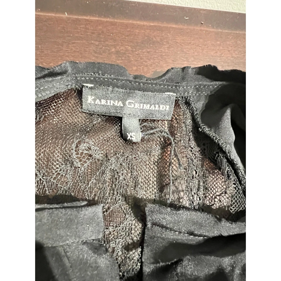 Mameluco Karina Grimaldi 100 % seda XS | Drama con encaje y fecha-noche Sass Foto 4 de 4