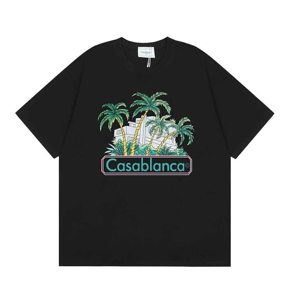 Casablanca 280g Pure Cotton Couple's Beach T-Shirt for Men and Women