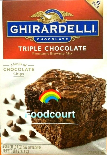Ghirardelli Triple Chocolate Brownie Mix Semi Sweet Milk Bittersweet 1 Ounce For Sale Online Ebay
