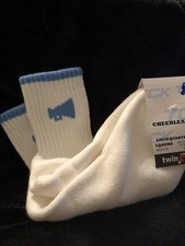 Cheer Socks Vintage Twin City Orlon Blue Cheer Socks Medium NWT Megaphone