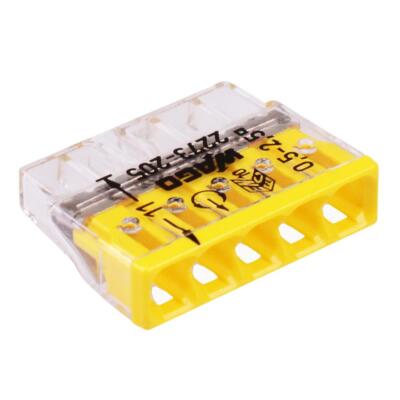 50 x Wago 5-Way Push Wire Connector 24A 2273-205
