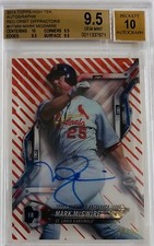 2018 Topps High Tek Mark McGwire Red Orbit Diffractor Auto #9/10 BGS 9.5/10