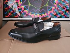NINE WEST Mens Dress Shoes Slip on Loafer Shoes Mens size 12 KEATO BLACK Trl8#92