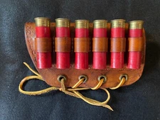 Custom Leather Cartridge Carrier, .20 Gauge Shotgun, Winchester Model 12