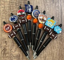 Handmade beaded pen. College Sports. Gifts. Collect.