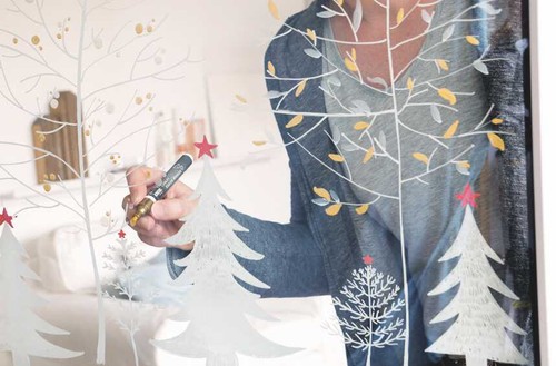 Kreul Chalky Set di pennarelli per gesso Shiny 4 pezzi tazze piatti - Foto 3 di 12