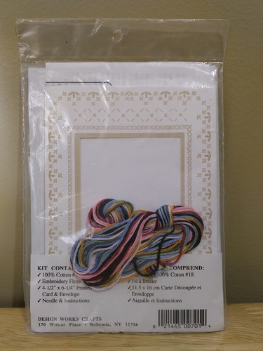 Design Works Craft Counted Cross Stitch Greetings Card Kit Rose Bush Garden #701 - Picture 3 of 5