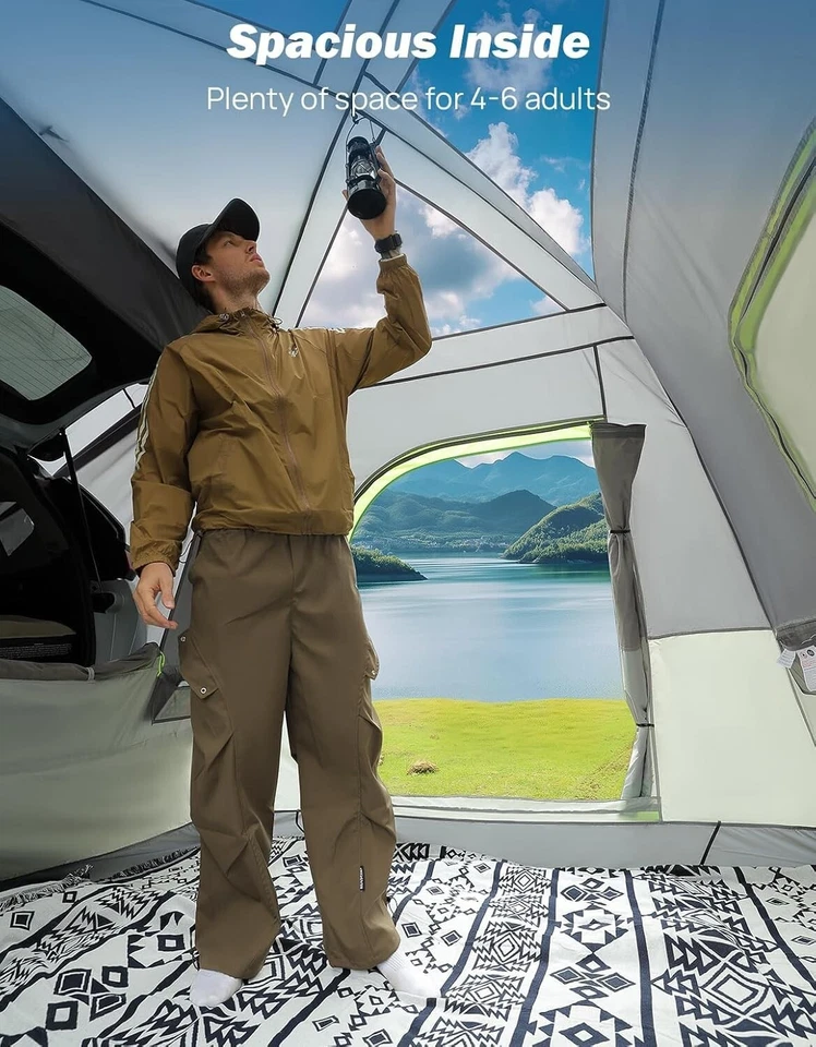 Tienda SUV JOYTUTUS 4-6 personas impermeable ventilada pantalla de película camping - nueva en caja Foto 2 de 4