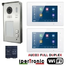 IPERTRONIC Kit video citofono bifamiliare bus TDH Wifi schermo touch 7" app Tuya