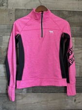 Pink Victoria Secret Shirt XS 1/4 Zip Active Pullover Performance Gym Stretchy