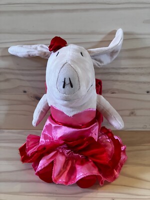 Animations Olivia Plush Pink Pig Red Dress Backpack 14