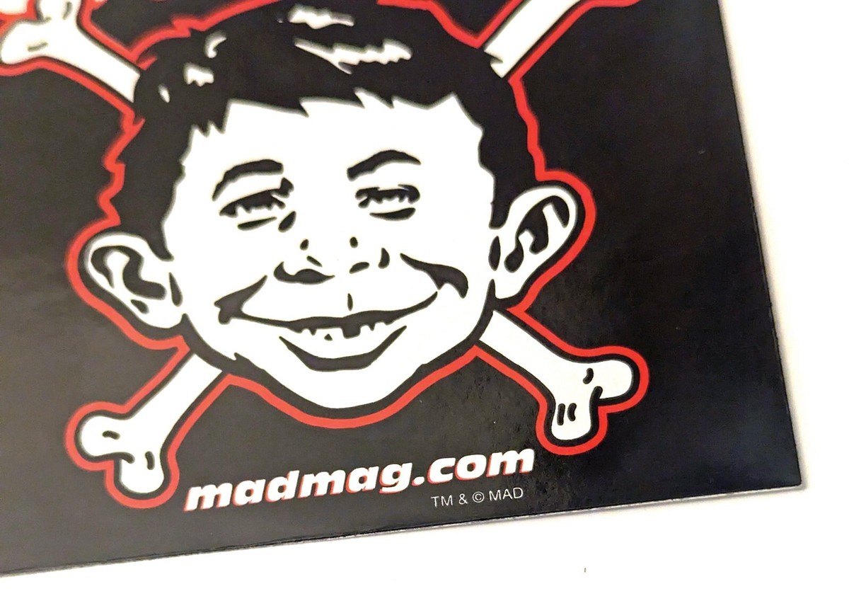 MAD Magazine Alfred E. Neuman Skull & Crossbones Sticker MAD Magazine Alfred E. Neuman Skull & Crossbones Sticker