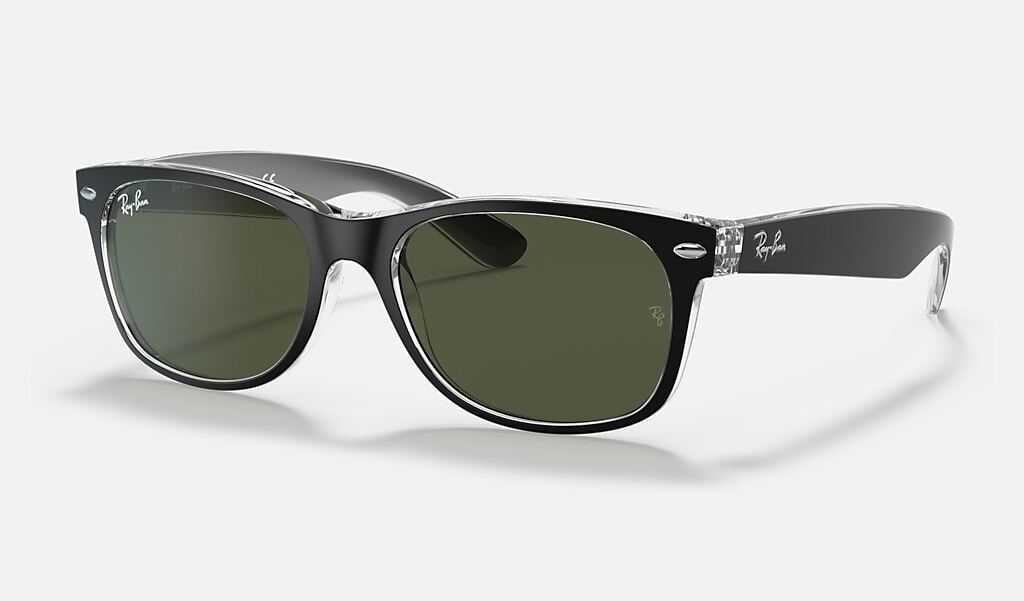 RayBan New Wayfarer Color Mix Black/Transparent G-15 58mm