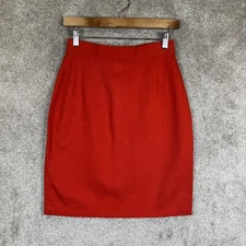 Jeans by Christian Lacroix Vintage Skirt Womens 42 Orange Denim Pencil NEW-8628*