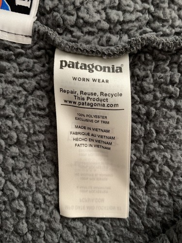 Patagonia Los Gatos 1/4 Zip Fleece Pullover Kids Size XL Gray Outdoor Gorpcore - Picture 9 of 9