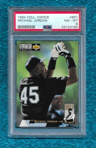 1994 COLLECTOR'S CHOICE #661 MICHAEL JORDAN PSA 8 NM-MINT ROOKIE RC WHITE SOX