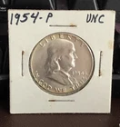 1954 P UNCIRCULATED FRANKLIN HALF DOLLAR 90% SILVER