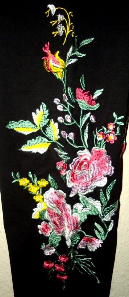 Legging bordado de algodón elástico Woman Within talla 18/20 Foto 4 de 4