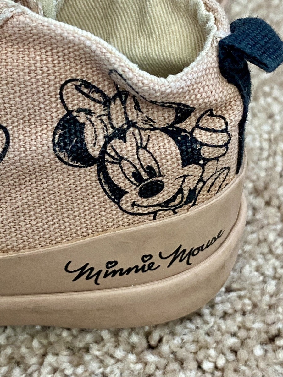 Zara Baby Disney Minnie Mouse Sneakers Size 22 Pink Mauve