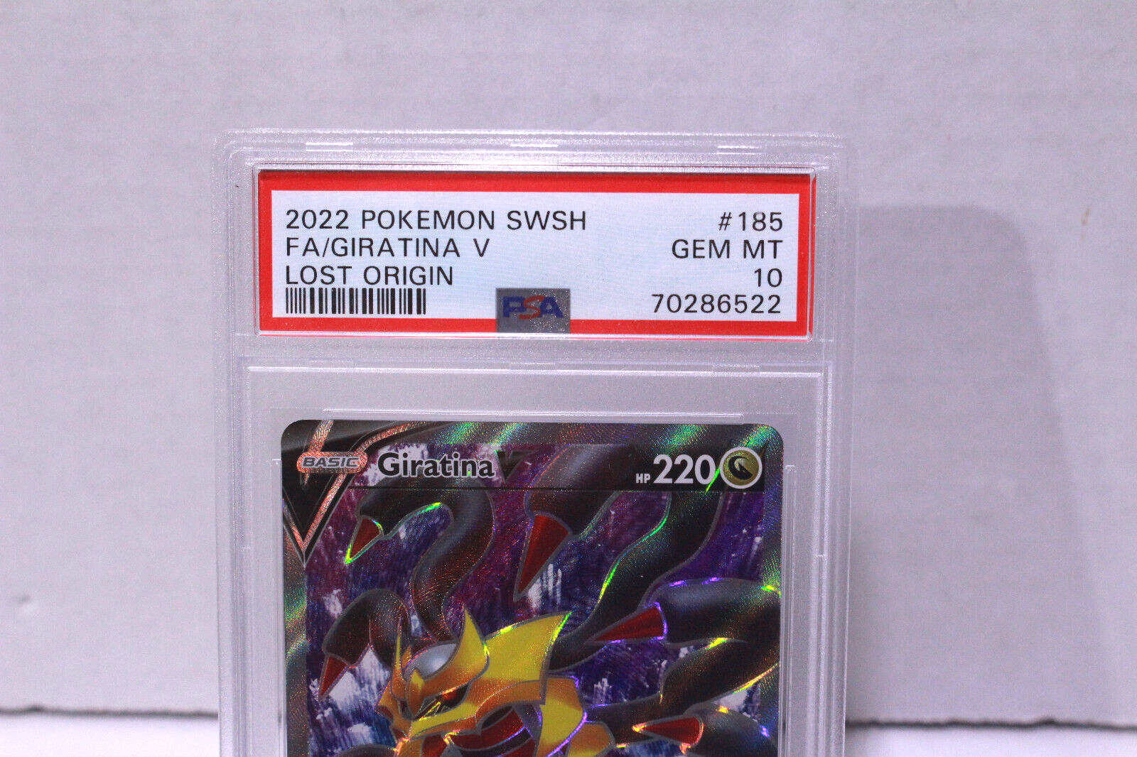 PSA 10 Gem Mint Pokemon Lost Origin Giratina V Ultra Rare #130/196