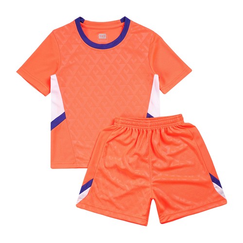 Boys Uniform Round Neck Outfits Sport Clothes Set Drawstring Top Soccer Shorts - Picture 26 of 45